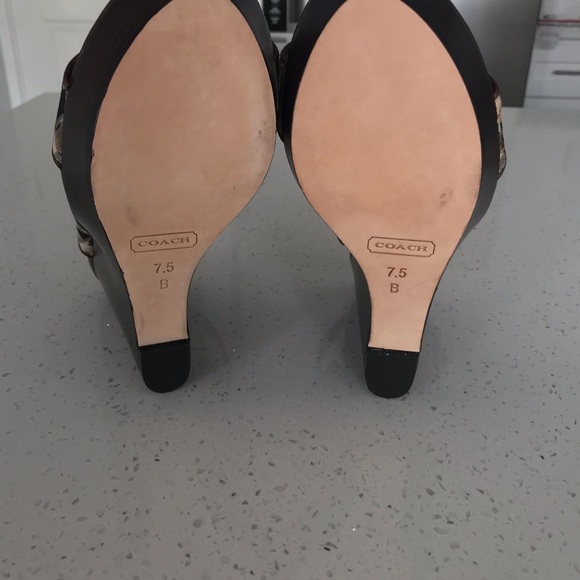 COACH Jezebel ocelot-printed wedged sandal - Picture 8 of 9